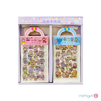 برچسب استیکر شفاف 3 برگی دسته دار لبوبو XT