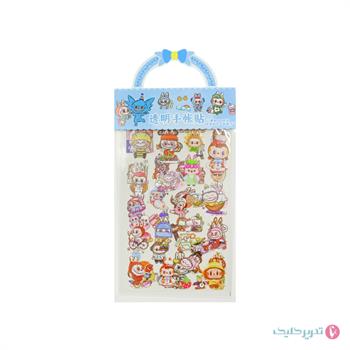 برچسب استیکر شفاف 3 برگی دسته دار لبوبو XT