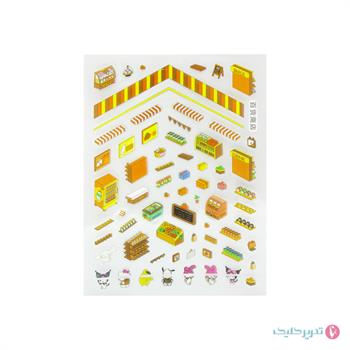 برچسب استیکر شفاف 3 برگی دسته دارکرومی XT