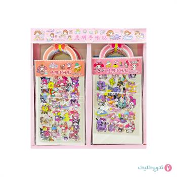 برچسب استیکر شفاف 3 برگی دسته دارکرومی XT