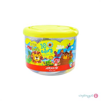 خمیر بازی 10 رنگ سطلی آریا