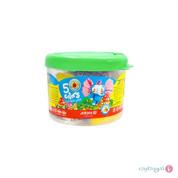 خمیر بازی 5 رنگ سطلی آریا