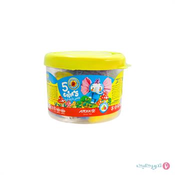 خمیر بازی 5 رنگ سطلی آریا