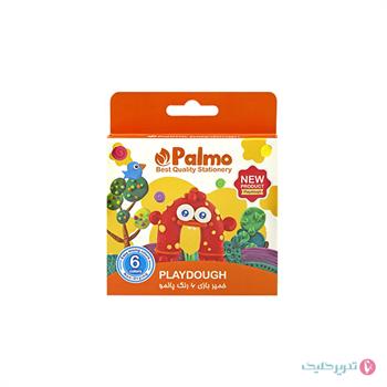 خمیر بازی 6 رنگ مقوا پالمو