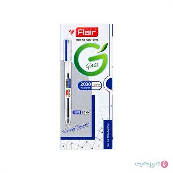 خودکار 0.7 ژل فلایر آبی GLASS کد 0101