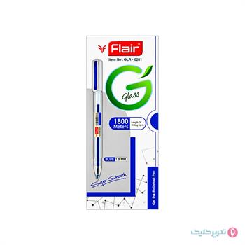 خودکار 1.0 ژل فلایر آبی  GLASS کد 0201