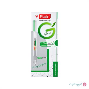 خودکار 0.7 ژل فلایر سبز GLASS کد 0104
