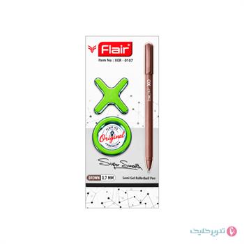 خودکار 0.7 ژل فلایر قهوه ای XO کد 0107