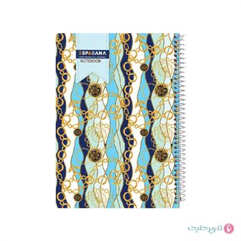 دفتر 100برگ جلد سخت 2رنگ اسپادانا کد 170