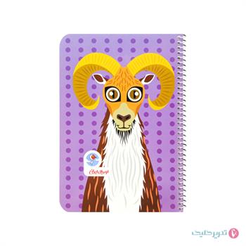 دفتر 50 برگ سیمی خطی حیوانات درسید