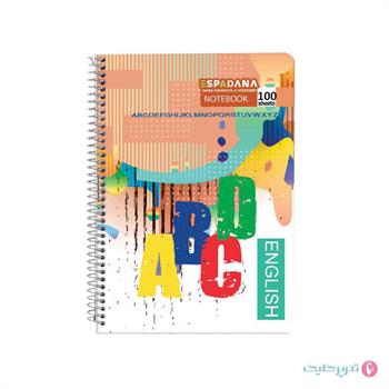 دفتر 100برگ طلقی 2خط اسپاداناکد 160