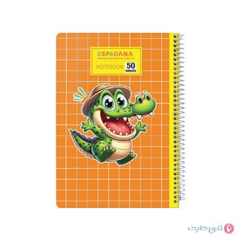 دفتر 50 برگ طلقی شطرنجی درشت اسپادانا کد 582