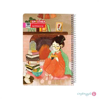 دفتر 50 برگ طلقی طرح آرتا اسپادانا کد 502