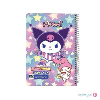 دفتر 100برگ طلقی کرومی اسپادانا کد 107