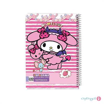 دفتر 100برگ طلقی کرومی اسپادانا کد 107