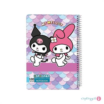 دفتر 100برگ طلقی کرومی اسپادانا کد 107