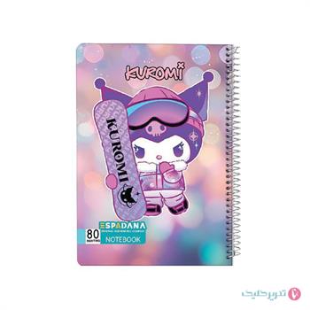  دفتر 80 برگ طلقی کرومی اسپاداناکد 807