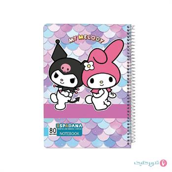  دفتر 80 برگ طلقی کرومی اسپاداناکد 807