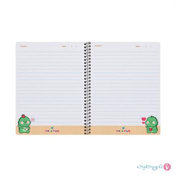 دفتر مشق 50 برگ طلقی داخل رنگی فانتزی پایاپاب کد 04