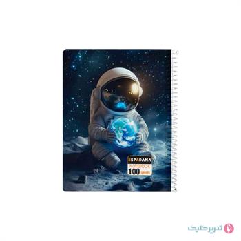 دفترچه 100برگ 1.12 جلد سخت فنر بغل اسپادانا کد 181
