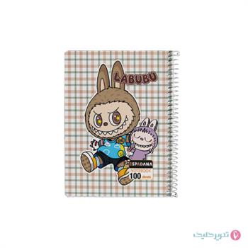 دفترچه 100برگ 1.12 جلد سخت فنر بغل اسپادانا کد 181