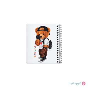 دفترچه یادداشت 80 برگ 10*11جلد گلاسه فانتزی پایاپاب کد 13