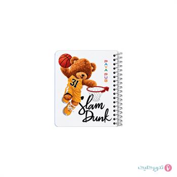 دفترچه یادداشت 80 برگ 10*11جلد گلاسه فانتزی پایاپاب کد 13