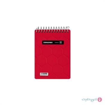 دفترچه یادداشت 80 برگ 1.16 طلقی رنگی فنر بالا اسپادانا کد 814