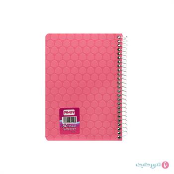 دفترچه یادداشت 80 برگ 1.8 فنر بغل طلقی امیر