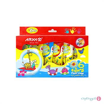 رنگ انگشتی 6 رنگ تیوپی آریا