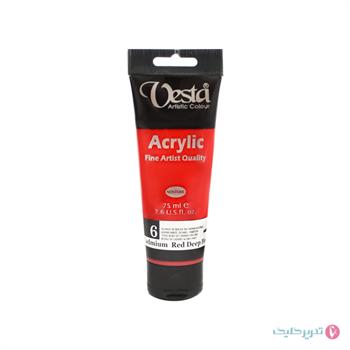 رنگ اکرولیک 75 میل وستا قرمز کد 6