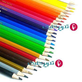 مداد رنگی فکتیس 24 رنگ جعبه فلزی تخت