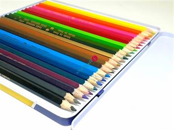 مداد رنگی پارس مداد 24 رنگ جعبه فلزی تخت