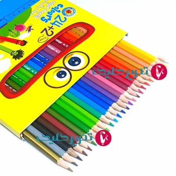 مداد رنگی آریا 24+2 رنگ جعبه مقوا
