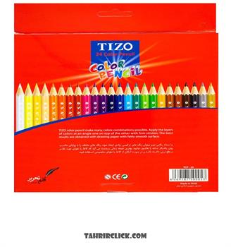 مداد رنگی تیزو 24 رنگ جعبه مقوا