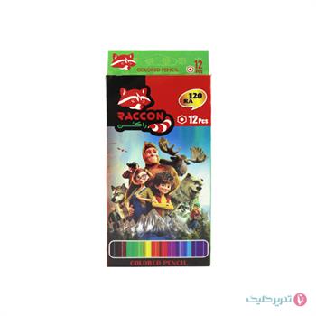 مداد رنگی 12رنگ جعبه مقوا پلیمری راکن RA110