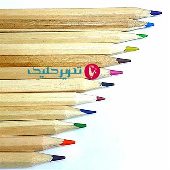 مداد رنگی 12 رنگ جعبه چوبی