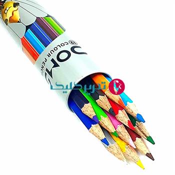 مداد رنگی دامس 12 رنگ لوله ای