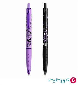 روان نویس فشاری بدنه 2 رنگ رگلامی 7763 
