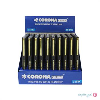  روان نویس 0.5گیره طلایی کرونا مشکی 2184
