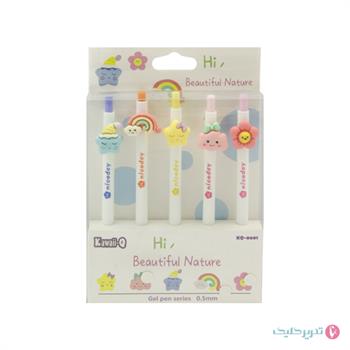  ست 5 عددی روان نویس سیلیکون دار 0601