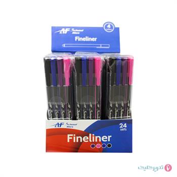 ست 4 عددی روان نویس نوک نمدی اسکول مکس