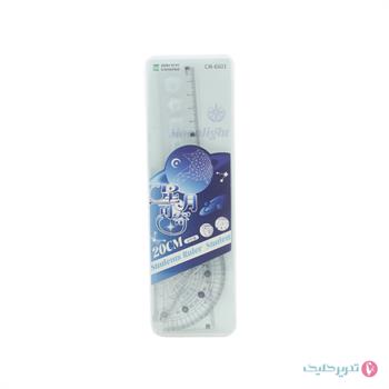 ست گونیا نقاله خطکش طلقی خارجی جعبه طلقی 6601