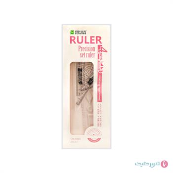 ست گونیا نقاله خطکش طلقی خارجی کیفی 5885