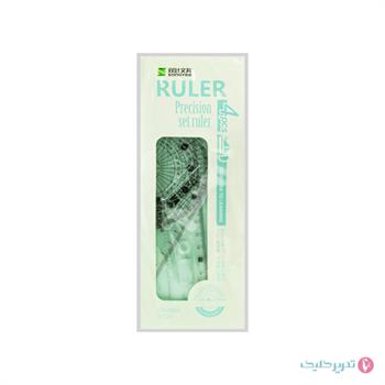 ست گونیا نقاله خطکش طلقی خارجی کیفی 5885