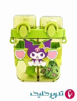 قمقمه 2 قلو نوار سیلیکونی فانتزی مخزن جدا