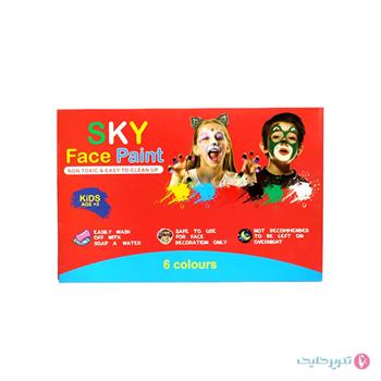 ماژیک نقاشی 6 رنگ گریم صورت اسکای