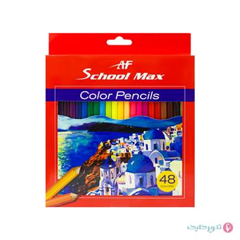 مداد رنگی 48 رنگ جعبه مقوا اسکول مکس 