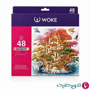 مداد رنگی 48 رنگ جعبه مقوا ووک  48ـ9403 