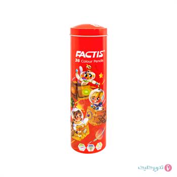 مداد رنگی 36 رنگ لوله ای فکتیس